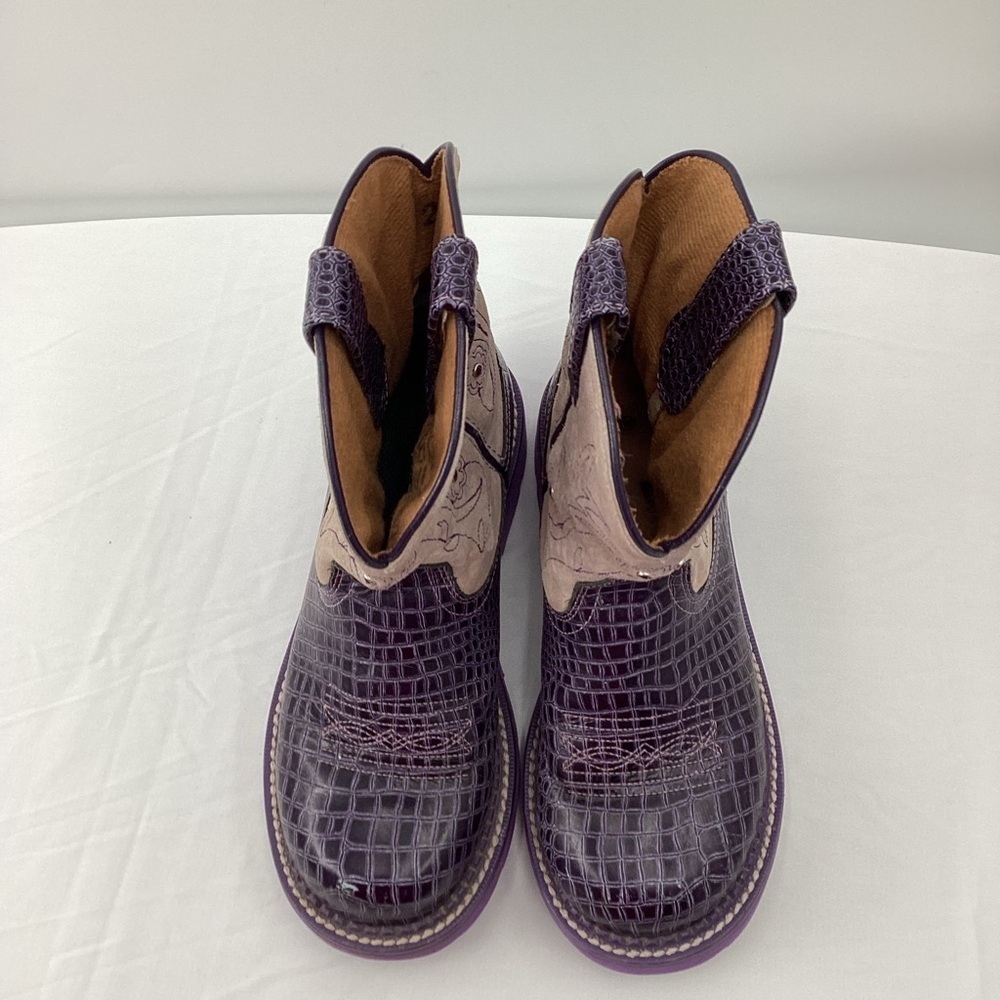 Ariat Fatbaby Purple and Cream Western Boots - Picture 5 of 11